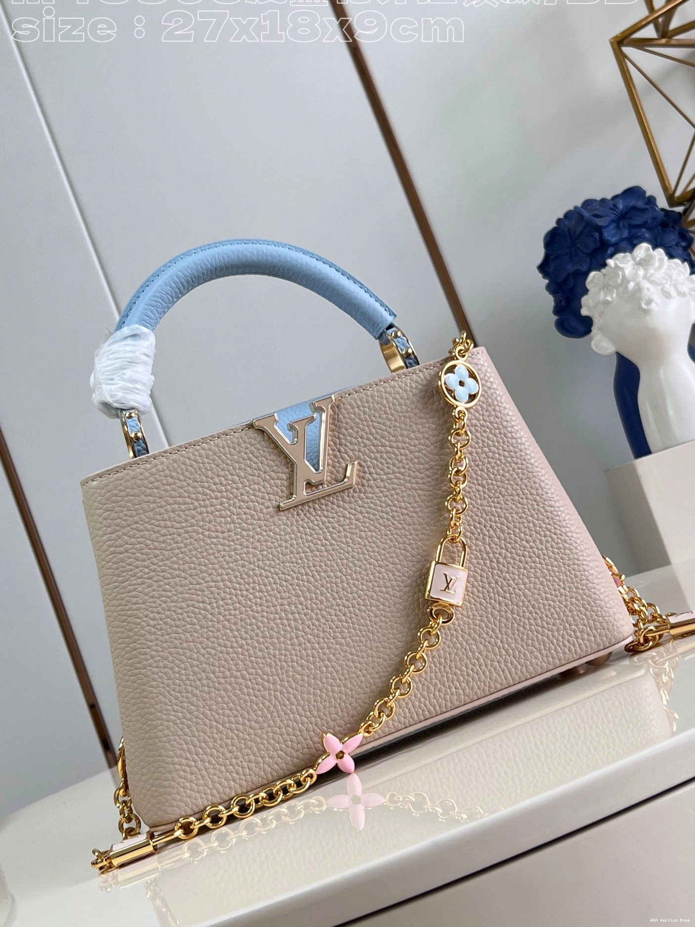 Aaa replica ru CAPUCINES LOUIS VUITTON BB-27*18*9CM 0803